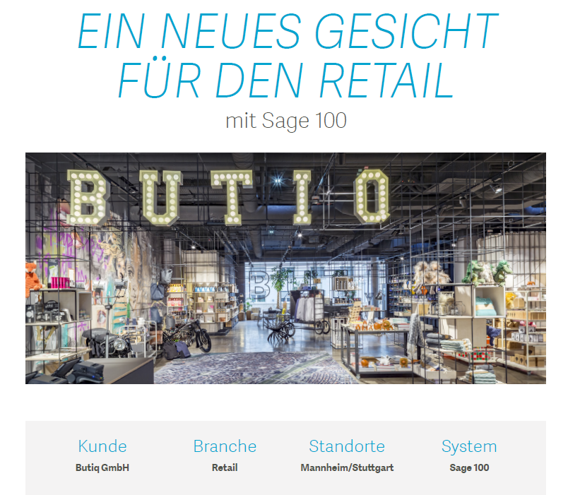 Sage 100 im Einzelhandel – Referenz Butiq GmbH